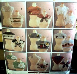 7646 SIMP FANCY EMBELLISHED APPLIQUE SHAPED COLLARS PATTERN S-L